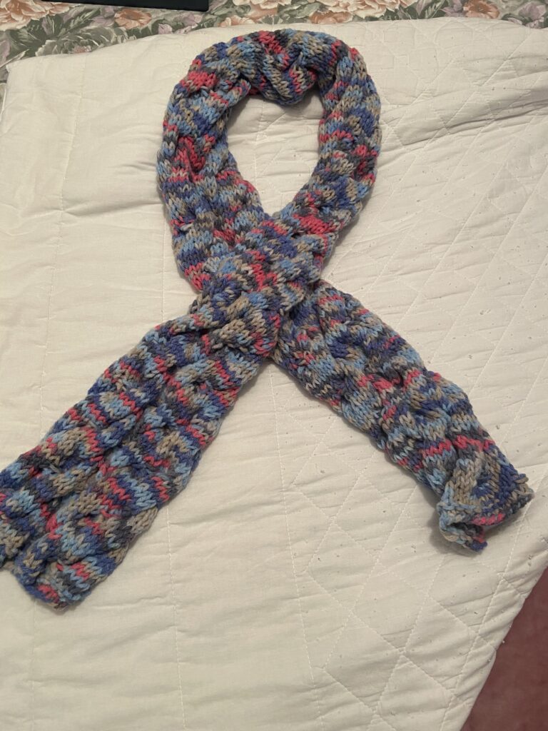 Sciarpa con trecce, colori Missoni